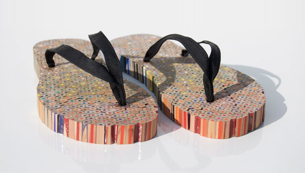 slippers van potloden