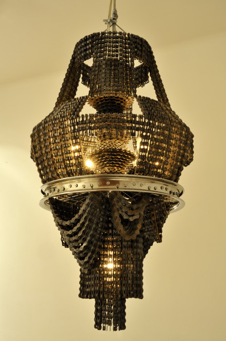 lamp van fietsonderdelen