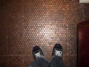 Vloer van pennies